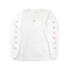 あわじテキスタイルのピンクパールリボンのロングT Long Sleeve T-Shirt