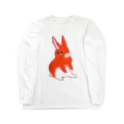 朱色 兎角🍁🐰のうさ兎角 ロングスリーブTシャツ