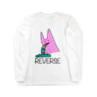 nohinonのピンクうさぎレインボーREVERSE Long Sleeve T-Shirt