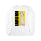 ブラーブラー トーキョー Suzuri店のPUSH IT DOWN(淡色) Long Sleeve T-Shirt