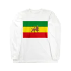 DRIPPEDのRASTAFARI LION FLAG-エチオピア帝国の国旗- Tシャツ Long Sleeve T-Shirt