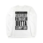 DRIPPEDのPARENTAL ADVISORY STRAIGHT OUTTA COMPTON-ペアレンタル・アドバイザリー・ストレイト・アウタ・コンプトン- ボックスロゴ ロングスリーブTシャツ