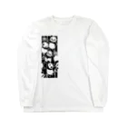 白黒迷彩の蜘蛛の糸パンダ Long Sleeve T-Shirt