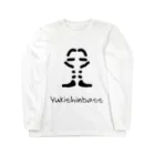 雪神かき氷公式ショップのYUKISHINBASSスタンダードロゴ（ホワイト） ロングスリーブTシャツ