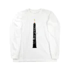 ManDoubleReedShop分店のオーボエイラスト　リードの糸は赤い糸 Long Sleeve T-Shirt