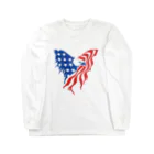 Fred HorstmanのAmerican Bald Eagle Long Sleeve T-Shirt