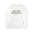 LunaのSleepy Cat2 ロングスリーブTシャツ