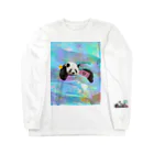 𝙈𝙊𝙈𝙊'𝙨 𝙎𝙝𝙤𝙥のホログラム & レトロpanda-03 Long Sleeve T-Shirt