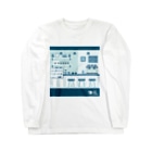Teal Blue Coffeeの香るコーヒー Long Sleeve T-Shirt