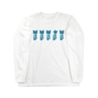 Teal Blue Coffeeのなに？ 並んだVer. Long Sleeve T-Shirt