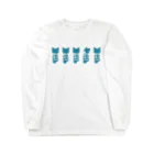 Teal Blue Coffeeのなに？ 並んだVer. ロングスリーブTシャツ