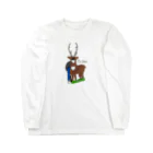 ちゃんぽんのおみせのMr.Deer 文字あり ロングスリーブTシャツ