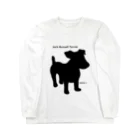 虹色PLUSのジャックラッセルテリア 犬のシルエット Long Sleeve T-Shirt