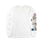 全吉堂の蓮に蝶　桃 Long Sleeve T-Shirt