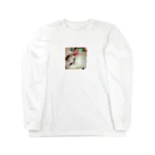 cocoloccoのホワイトキャットとピンクのゾウ Long Sleeve T-Shirt