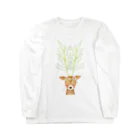 Ehonpockelの葉っぱのツノ Long Sleeve T-Shirt