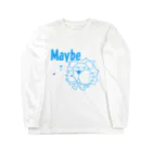 ワン太フルのTシャツ屋さんのライオン君 Maybe ブルー Long Sleeve T-Shirt