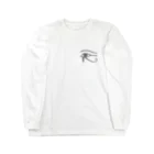 puikkoのエジプト　ウジャトの目（ワンポイント　グレー） Long Sleeve T-Shirt