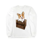 犬グッズの店しえるぶるーの箱入りコーギー Long Sleeve T-Shirt