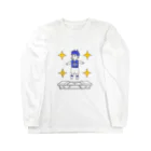 豚人イラストのパンダ武島のピッグトランポリン（ブルー） Long Sleeve T-Shirt