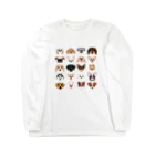 kimchinのいろいろな犬種のかわいい顔 Long Sleeve T-Shirt