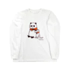 キッチュのパンダのおはなし　仲良しパンダとワニ Long Sleeve T-Shirt