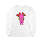 日本Tシャツ協会のピンクベイビーTシャツ ロングスリーブTシャツ