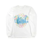 Love＆PeaceのLove＆Peace大人用ロゴ ロングスリーブTシャツ