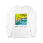 Futakawa Mayuのグッズショップのpool ワニ Long Sleeve T-Shirt