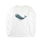 はちえんのお店のくじらくん（文字あり） Long Sleeve T-Shirt