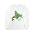 北海道ファンマガジン編集部の北海道179市町村地図 Long Sleeve T-Shirt