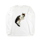 とある三匹の猫のねむる猫 ロングスリーブTシャツ