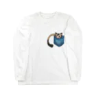 結cafe のポケットからフクモモ Long Sleeve T-Shirt