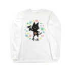 auge【おうじゅ】のニャンの盃　ホワイト Long Sleeve T-Shirt