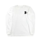 Blanc.P(ぶらんぴー)の店の喫茶・髭猫ロゴマーク① Long Sleeve T-Shirt