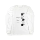 Rosa Mysticaのダリア＆ローズ monochrome Long Sleeve T-Shirt