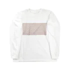 UMEのホワイトピンクタイル Long Sleeve T-Shirt