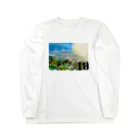 小さな宇宙工房おっちーの【NO.18 natural Landscape〜original spray art〜】 ロングスリーブTシャツ