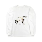 猫カフェ ぶぅたんグッズショップのバンザーイカルくん Long Sleeve T-Shirt