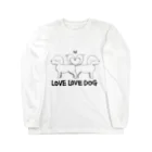 きょううんRRR・SUZURI支店のLOVE LOVE DOG Long Sleeve T-Shirt