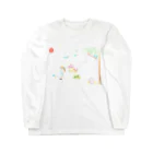 primurascoticaの青い鳥のいる風景 ロングスリーブTシャツ