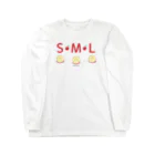 イラスト MONYAAT のML002 SMLTシャツのりんごすたぁ*輪切りのリンゴ ロングスリーブTシャツ