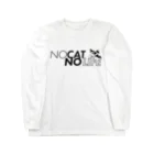 ECOGRAPHIX STOREのNO CAT, NO LIFE (Black) ロングスリーブTシャツ