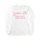 ぺちぺち工房 Pechi Pechi Atelierのキースヘリング風 うちの犬 ロングスリーブTシャツ