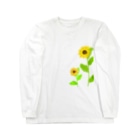 Lily bird（リリーバード）の風に揺れる向日葵 Long Sleeve T-Shirt