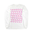 NO POLICY, NO LIFE.の消費税は廃止！【文字PINK】 ロングスリーブTシャツ