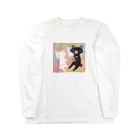 ショップのソフトクリームとクマ Long Sleeve T-Shirt