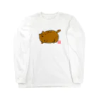 ニャポハウス（NEKO）のデブ猫ニャポポさん(ハンコ) Long Sleeve T-Shirt