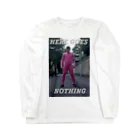 オレンジ色のHere goes nothing. ロングスリーブTシャツ