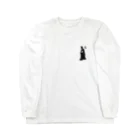 puikkoの弥勒菩薩（ワンポイント　黒） Long Sleeve T-Shirt